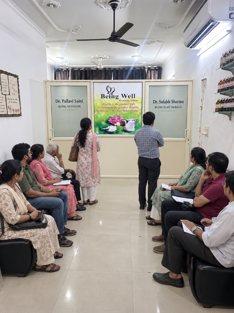 Being Well Homoeopathic Clinic Patient Lounge & Doctor Cabins