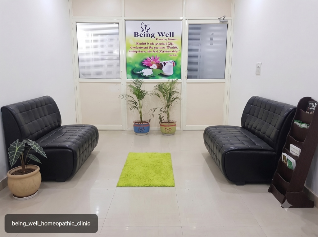 Being Well Homoeopathic Clinic Waiting Lounge